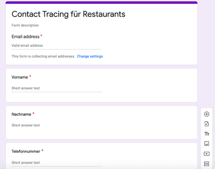 Erstellen eines Formulars über Google Forms