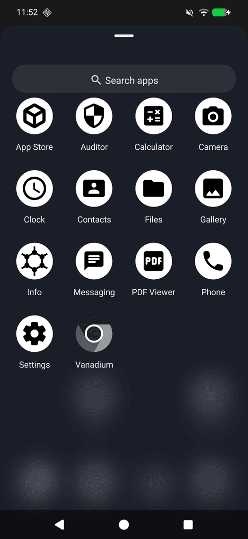 GrapheneOS Screenshot