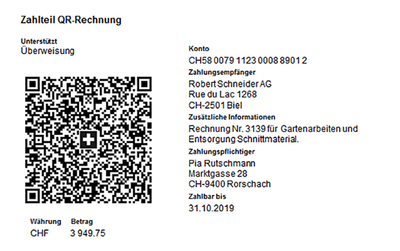 Beispiel QR Rechnung